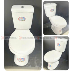 Bồn Cầu 2 khối VImisco Nắp Thường Xả Nhấn