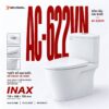 Bồn cầu INAX AC-622VN 2 khối Aqua Ceramic, nắp đóng êm 10 bon cau inax 2 khoi ac 622vn inax banletaikho